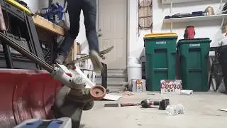 Testing out my brand new skateboard ramp!