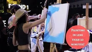 Making a Painting in 20 Minutes! Art Battle Los Angeles