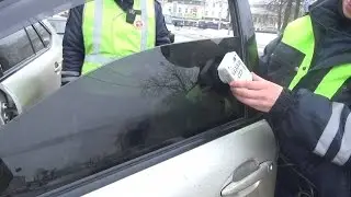 Сотрудники ГИБДД проверили транспорт с тонировкой