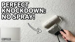 How To Roll On Knock Down Wall Texture - Orange Peel Popcorn Wall Knockdown