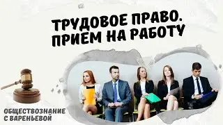 Трудовое право. Прием на работу. Обществознание ЕГЭ