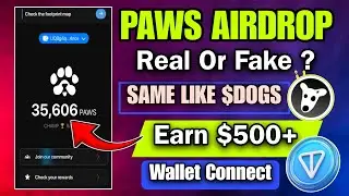 Paws Airdrops Real Or Fake ? | Paws bot Wallet Connect | Paws Telegram Airdrop |Paws New Mining