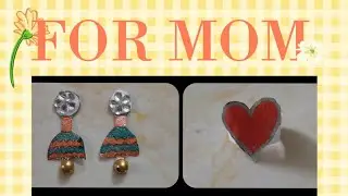 How to make Paper Earring and Paper Finger Ring for Kids/ Mother's Day Crafts/ Lockdown Paper Crafts