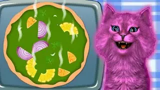 КОТ ГОТОВИТ ПИЦЦУ ИГРА для ДЕТЕЙ говорящий КОТЕНОК АБИ играет ДЕТСКИЙ ЛЕТСПЛЕЙ #33