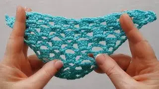 KNITTING A SHAWL WITH A CROCHET: A simple and beautiful pattern. MK