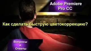 Как сделать быструю цветокоррекцию в Adobe Premiere Pro CC 2015?