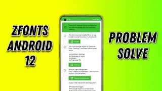 Zfonts Not Working Android 12 Problem Solved