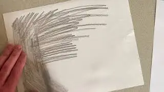 American Gothic Pastiche—Graphite transfer trace demonstration
