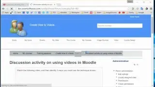 Create a discussion activity in Moodle that includes a YouTube video