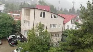 Тропический ливень, Ольгинка 2020, Туапсе.