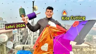 🔥Kite Cutting on Lohri 2024 | Kite Flying Festival | Kites Vlog |