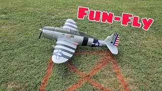 Flying the FMS P-47 at the Coshocton Cloud Climbers Fun-Fly!