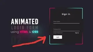 Animated Login Form using Html _ CSS || #css #html #js #bracketracing #java #coding #programming
