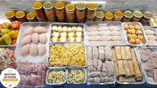 PREPARATION OF FOOD FOR 1 MONTH from 20 kg of meat 18 dishes FREEZING OF HOMEMADE SEMI-FINISHED P...