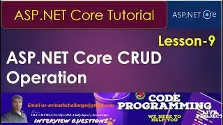 ASP.NET Core CRUD Operation with  EF Core and SQL Server | Asp.net Core Tutorial | Lesson-9