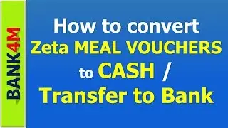 How to convert Zeta MEAL VOUCHERS to CASH | Transfer to Bank