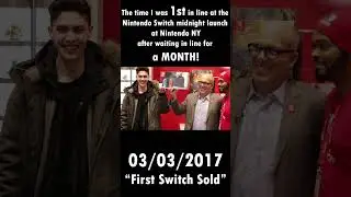 I was 1st in line at the Nintendo Switch midnight launch at Nintendo NY!