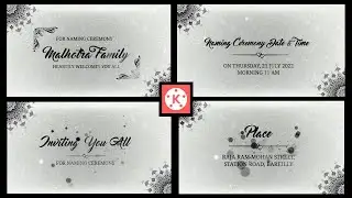 Naming ceremony invitation video editing in kinemaster | naming ceremony invitation video