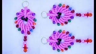 DIY Beautiful New Macrame KeyChain Design Tutorial | DIY Macrame Tutorials | मक्रेमे डिज़ाइन सीखें