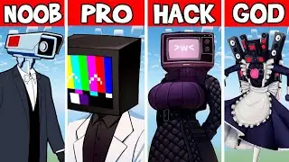 Minecraft ⚔️ BATTLE: NOOB vs PRO vs HACKER vs GOD 🚽 Skibidi Toilet Pixel Art Collection #19