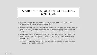 OpSys Intro to Operating Systems Part 2 1