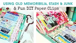 USING OLD MEMORIBILIA IN MY JOURNAL | Old Stash & Junk | Fun DIY Paper Clips | Trip Journal