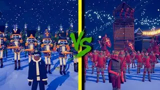 HOLIDAY FACTION vs MEDIEVAL ARMY - Totally Accurate Battle Simulator TABS