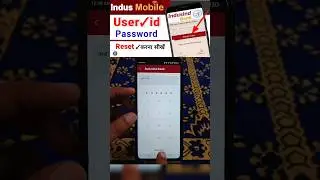 indusind net banking password reset/indus Mobail banking password reset kyse kren #shorts