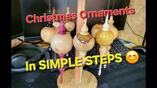 Woodturning a Christmas Ornament. 