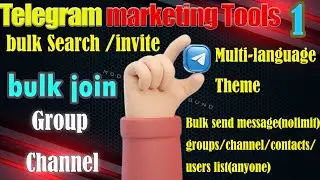 Telegram Marketer Tools  bulk invite/send/join/send  
