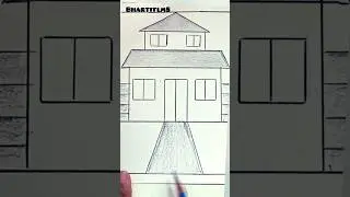 Pencil house drawing#shorts #ytshorts #viral #trending #ytshorts #trending #environmentday #fruit