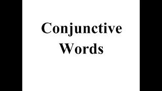 İngilis dili Conjunctive Words Toplu izah
