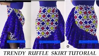 How to make a Stylish Pencil Ruffle Skirt | step-by-step cutting and stitching