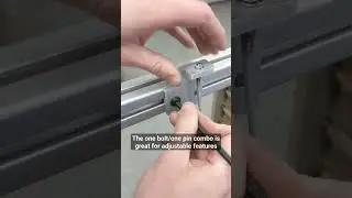T-slot rail design tip: bolt/pin combo