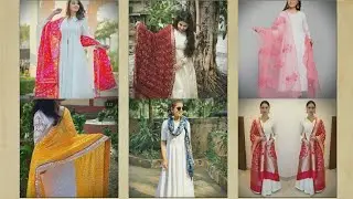 Styling white kurti in different ways / different ways to wear a white kurti/ indian ethnic wear