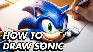 Drawing Sonic The Hedgehog Live With Posca Markers! 🔴 For Beginners!