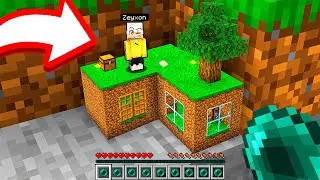 I BUILT a SMALL HOUSE in a BLOCK in Minecraft!