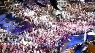 The convention floor in motion
