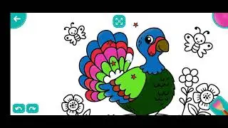 Рисуем для детей от 2-х лет индюк, индюшка, рисование, бабочки, цветы, полянка