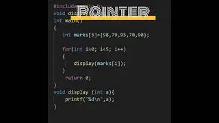 Passing array elements to a function | #shorts #programming #coding