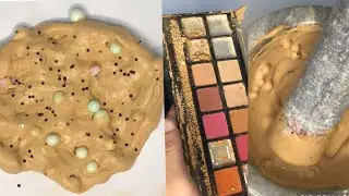 ASMR How to make Slime with makeup palette | How to make slime with glue | Satisfying Slime videos