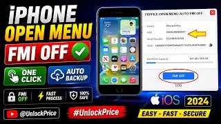 🔥 iPhone Open Menu | FMI OFF ✅ | One Click | Auto backup Tool 2024