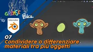 Blender 3.3 Grease Pencil - 07 - Condividere o differenziare materiali tra più oggetti