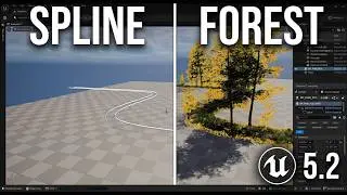 Unreal 5.2 PCG Spline Path Forest