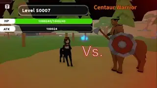 How many times can a level 50k kill the Centaur boss without getting killed? (Animal Simulator)
