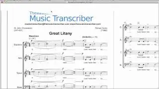 The Music Transcriber: List System Text
