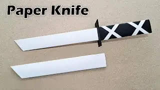 DIY - HOW TO MAKE A SHEATHED KNIFE FROM A4 PAPER - ( VERY EASY! )