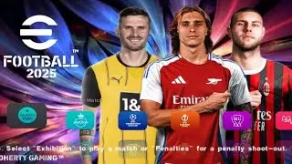 eFootball PES 2025 PPSSPP Update Transfer Realistic Faces New kit 24/25 Best Graphics