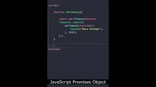 JavaScript Promises Object #shorts #reels #trending #viral #ytshorts #fyp #javascript #shortsvideo