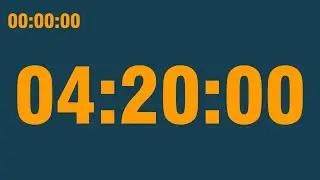 4 hour 20 minute timer (with end alarm, time elapsed and progress bar)